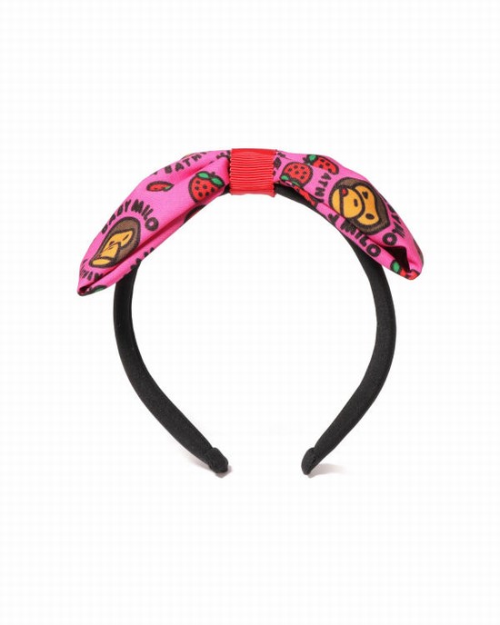 Accesorii De Par Bape Milo Strawberry Ribbon Copii Roz | ULYXIQ498