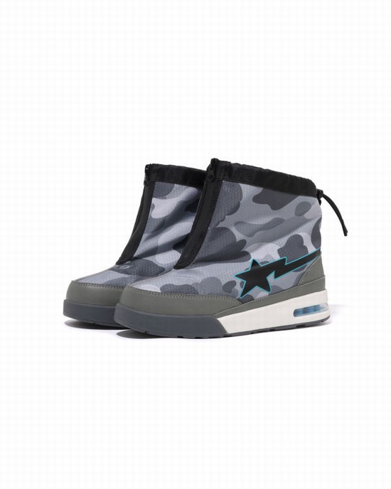 Adidași Bape Honeycomb Camo Zip Drumul STA M2 Barbati Gri | IKYNCQ867