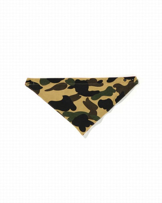 Bavetă Bape 1st Camo Bandana Copii Galbeni | AJEZFR574