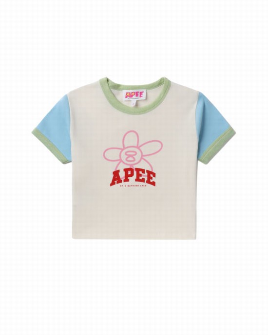 Bluzele Bape Grafice Dama Albi | GSHQYF801