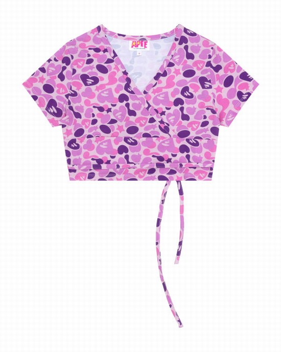 Bluzele Bape Printed Dama Violet | GRLNYT890