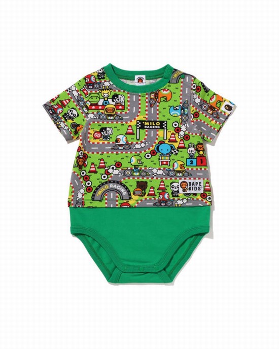 Body-uri Bape Milo Racing Copii Turcoaz | QTZFAP184