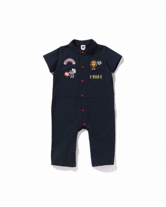 Body-uri Bape Milo Racing Romper Copii Bleumarin Albastri | WOGICN320
