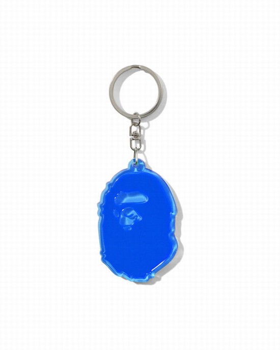 Brelocuri Bape Ape Head Reflective Barbati Albastri | FMEJOH153