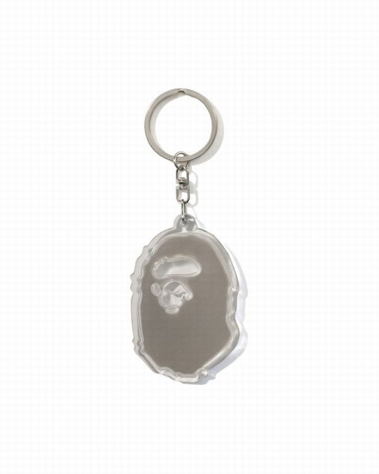 Brelocuri Bape Ape Head Reflective Barbati Negrii | HABMQW819