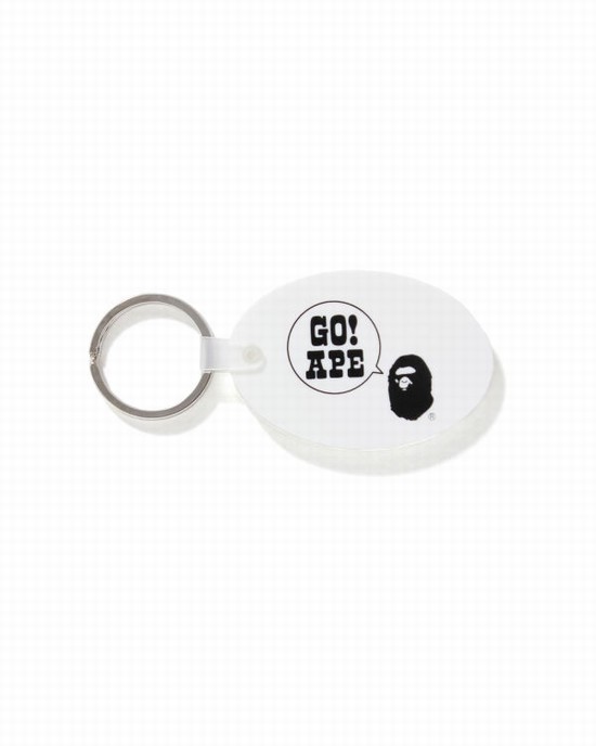 Brelocuri Bape Rubber Barbati Albi | BADHON483