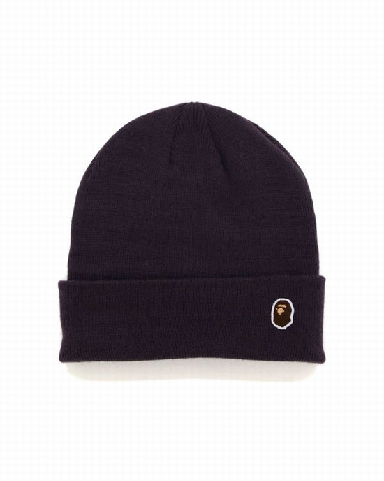 Caciuli Bape Ape Head One Point Barbati Violet Inchis | BALQPN149
