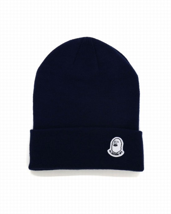 Caciuli Bape Knit Barbati Albastri | HETDYZ482