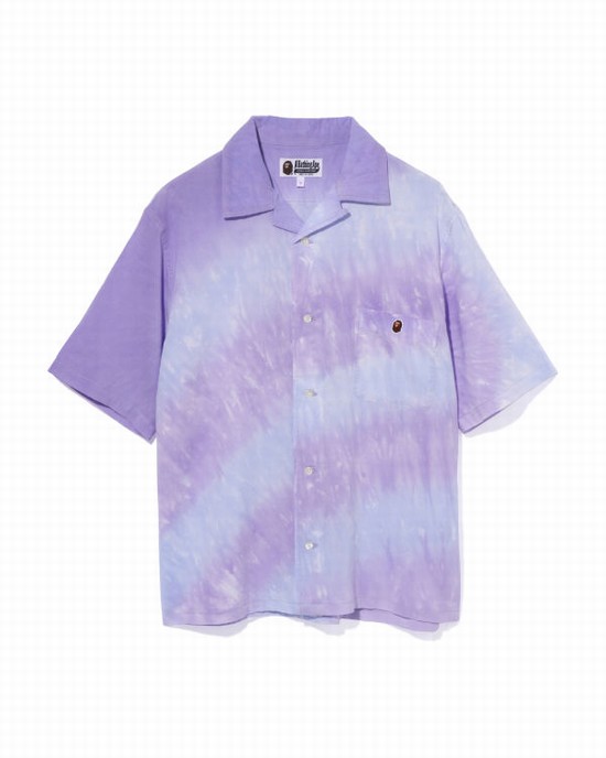 Camasa Bape Ape Head One Point Dye Dama Violet | ZPDEJB813