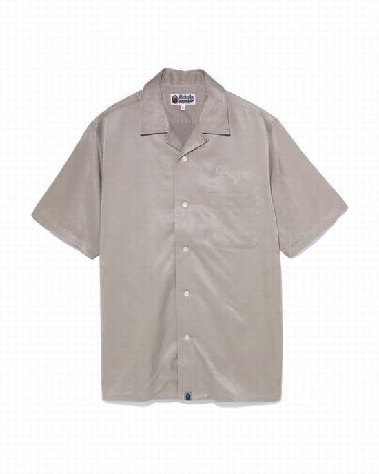 Camasa Bape Japan Culture Open Collar Barbati Gri | ZQFCYL618