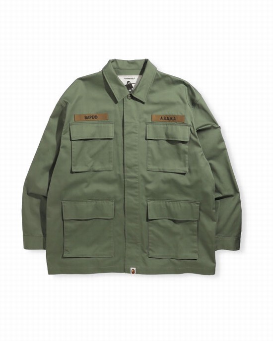 Camasa Bape Relaxed Fit Military Barbati Turcoaz | HBFVAU286