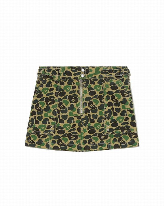 Fuste Bape Pattern mini Dama Bej | AELQDN394
