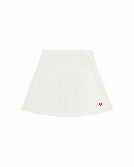 Fuste Bape Plisat mini Dama Albi | DQXWRJ206