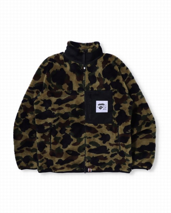 Geaca Bape 1st Camo BOA Barbati Verzi | QBJUMC190