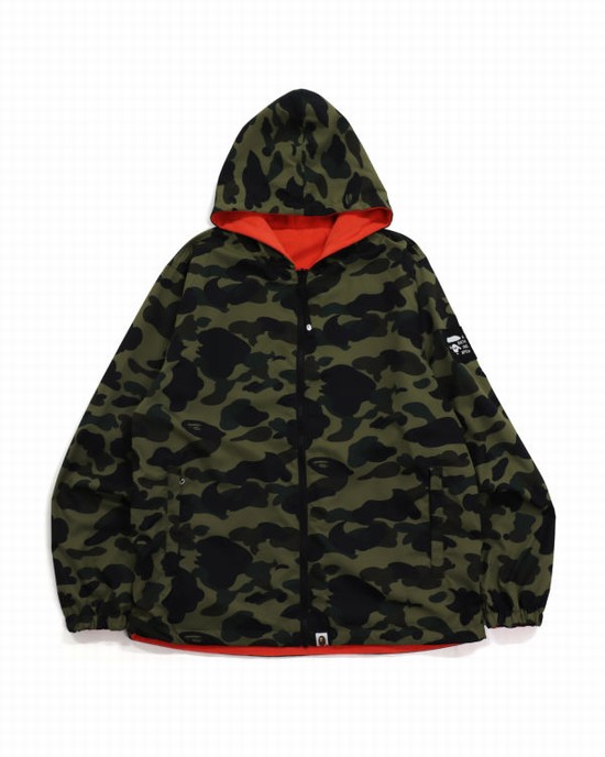 Geaca Bape 1st Camo Reversible Barbati Verzi | LMYIFJ590