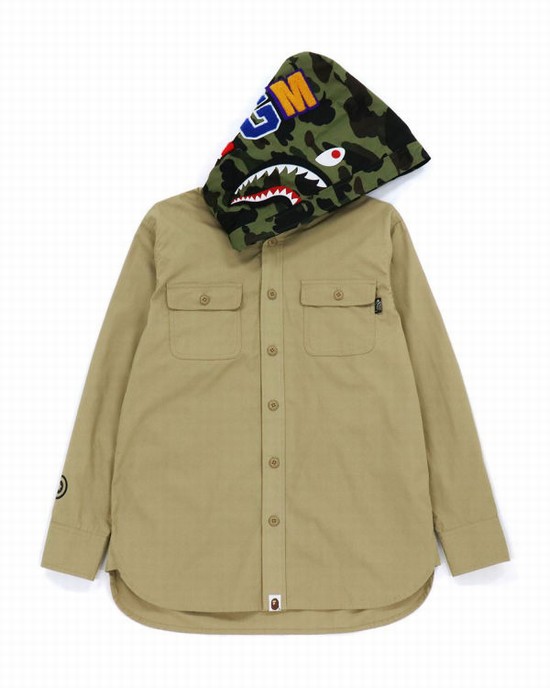 Geaca Bape 1st Camo Shark Dama Bej | XOFEPT384