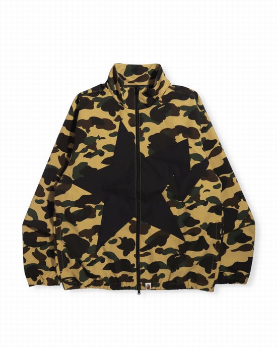 Geaca Bape 1st Camo Track Barbati Galbeni | XULOVK290