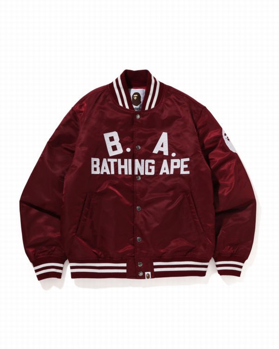 Geaca Bape B.A Nailon Varsity Barbati Visinii | RUOKVE625