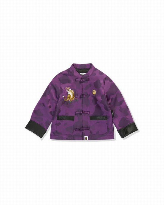 Geaca Bape Color Camo Căptușită China Copii Albastru Regal Violet | NXPURL071