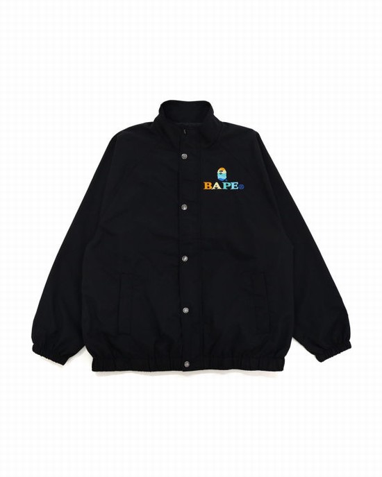 Geaca Bape Logo Embroidery Overs Dama Negrii | UNMFSG982