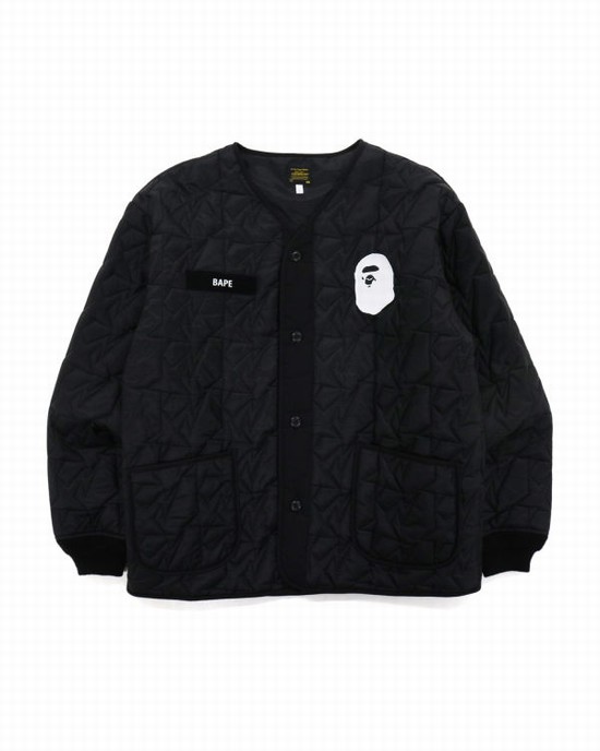 Geaca Bape Military Patch Liner Barbati Negrii | VPJBSO469