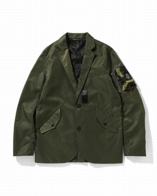 Geaca Bape Military Tailored Barbati Verzi | ZHEOIC538