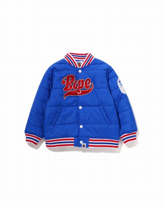 Geaca Bape Patch Căptușită Copii Albastri | QLNHYB519