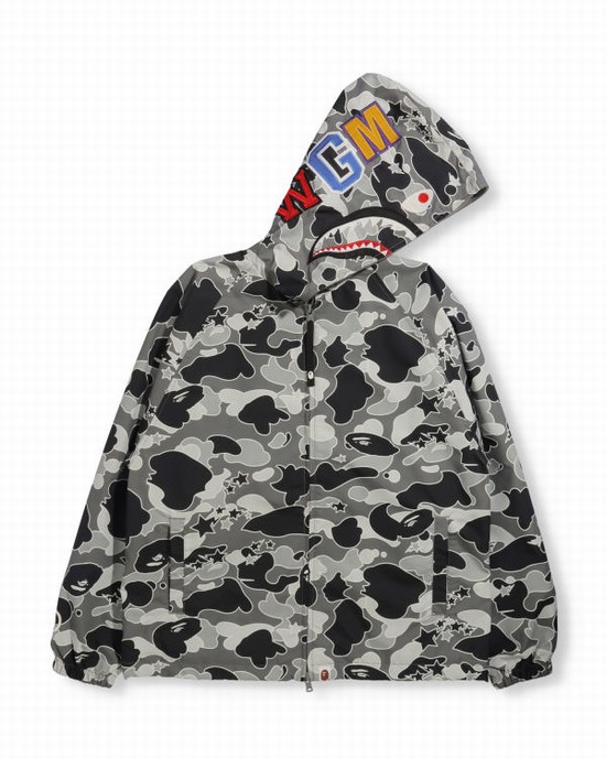 Geaca Bape STA Camo Oversized Full Zip Dama Negrii | VBNXFG057