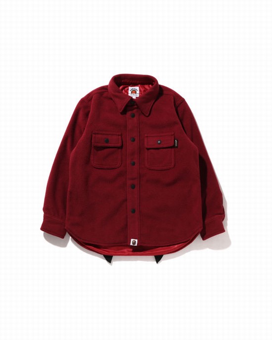 Geaca Bape Shark Patch Copii Rosii Deschis | BTSGLY489