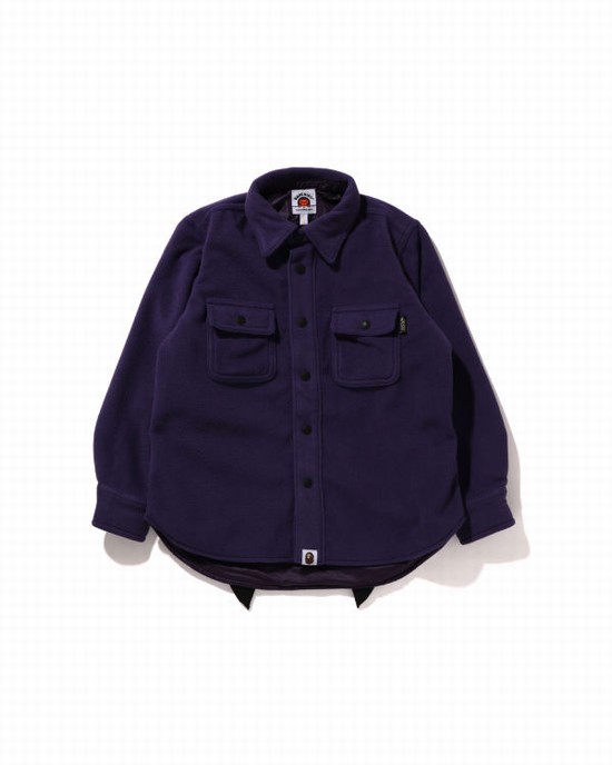 Geaca Bape Shark Patch Copii Violet | QGWIHE026