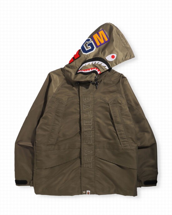 Geaca Bape Shark Snowboard Barbati Verzi | AKBZMJ453