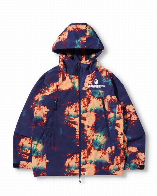 Geaca Bape Tie Dye Barbati Albastri | IZRBKQ761
