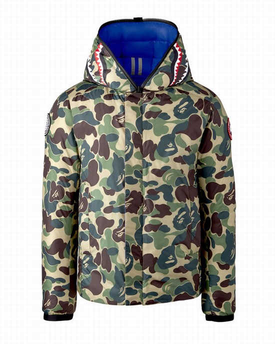 Geaca Bape X Canada Goose X Concepts ABC Camo Crofton Shark Cu Glugă Light Barbati Verzi | VEBLWQ072