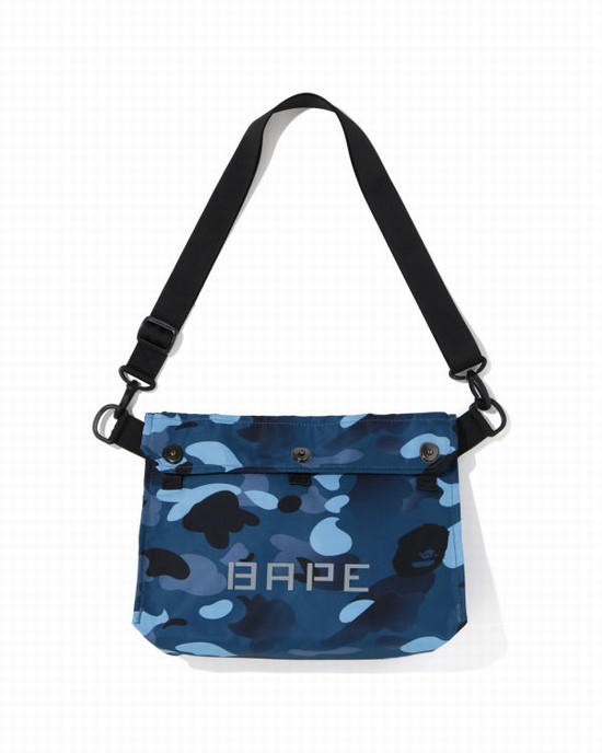 Geanta De Umar Bape Gradation Camo Barbati Albastri | IRVBXG013