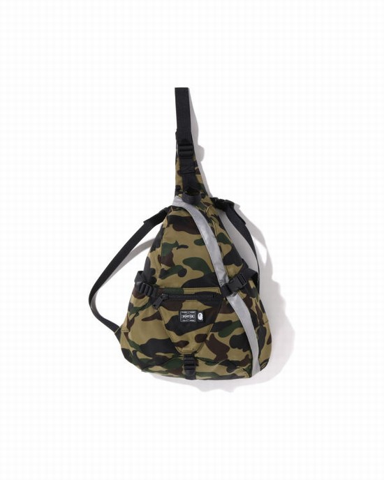 Geanta De Umar Bape Porter 1st Camo One Barbati Verzi | NUSQJZ152
