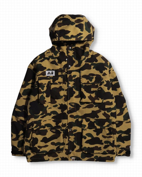 Hanorac Bape 1st Camo Mountain Barbati Galbeni | PXIEGH810