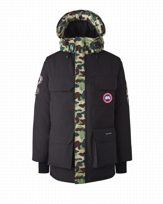 Hanorac Bape X Canada Goose X Concepts ABC Camo Expedition Barbati Negrii | NUDWYS247