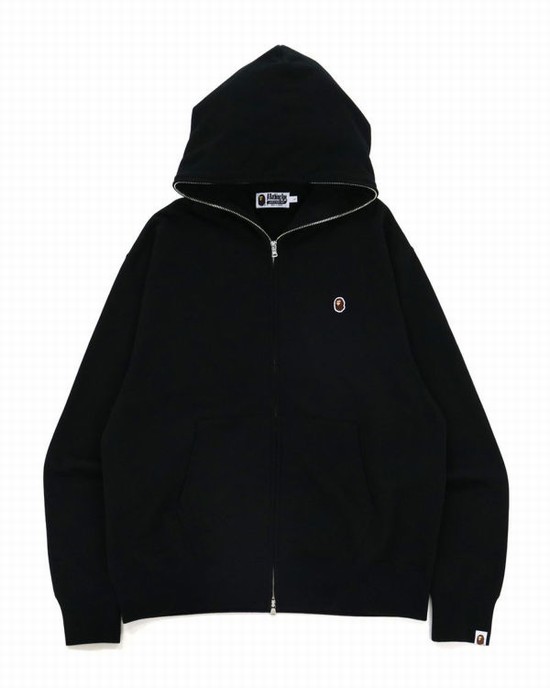 Hanorac Cu Gluga Bape Ape Head One Point Relaxed hooded Barbati Negrii | WCTRHJ615