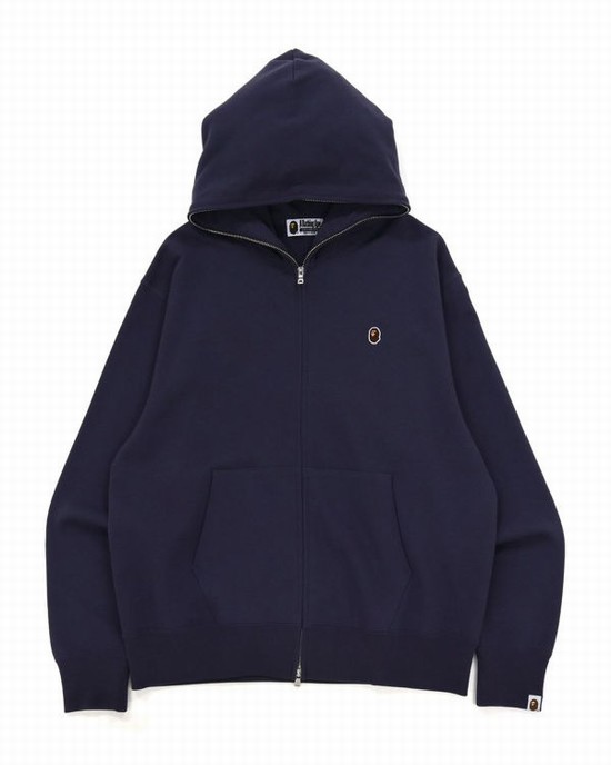 Hanorac Cu Gluga Bape Ape Head One Point Relaxed hooded Barbati Violet Inchis | WYMLBC376