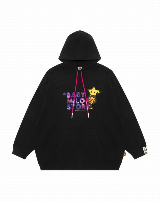 Hanorac Cu Gluga Bape Milo Dama Negrii | VJQTBP740