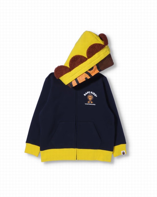 Hanorac Cu Gluga Bape Milo Friends Zip Copii Albastri | SLTNBA219