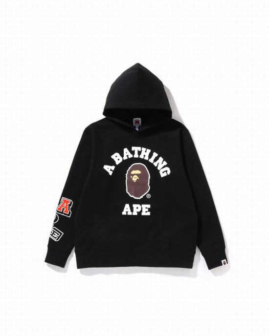 Hanorac Cu Gluga Bape Multi Fonts Pullover JR Copii Negrii | DTJGUF645