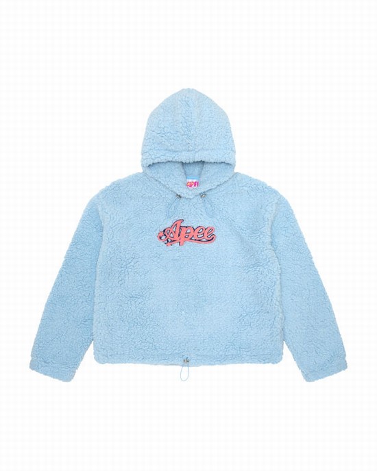 Hanorac Cu Gluga Bape Oversized Dama Albastri Deschis | HVSTOP210