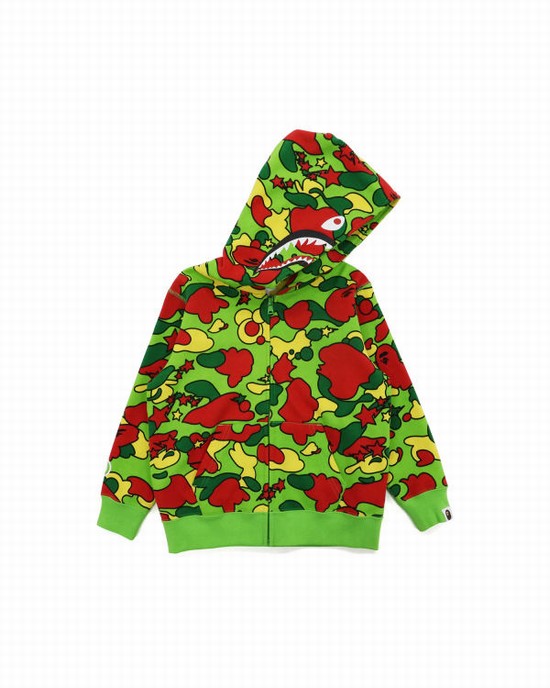 Hanorac Cu Gluga Bape STA Camo Shark Zip Copii Verzi Rosii Galbeni | JSYRPW312
