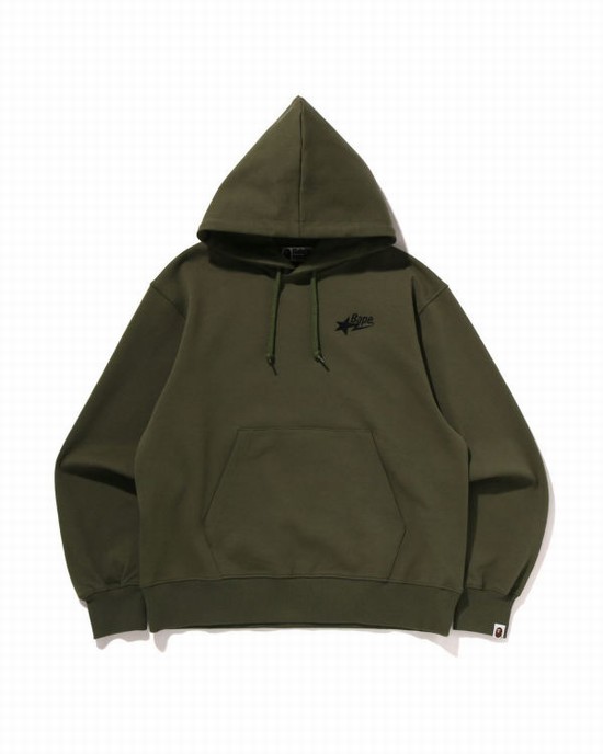 Hanorac Cu Gluga Bape STA Logo Relaxed Fit Pullover Barbati Verzi | ULEKCD190
