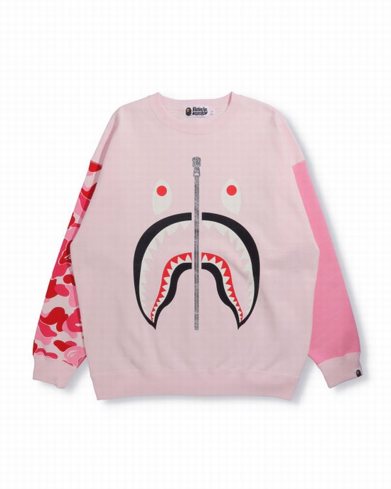 Hanorace Bape Big ABC Camo Shark Oversized Crew Neck Dama Roz | ODPBAQ628
