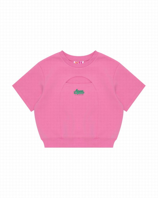 Hanorace Bape Cropped logo Dama Roz | YGMEHR190