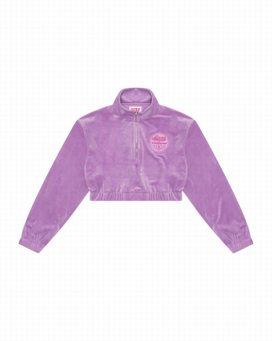 Hanorace Bape Cropped zip-up Dama Violet | ZIBYAL470