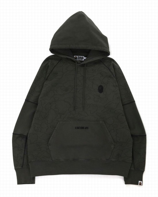 Hanorace Bape Line 1st Camo Washed Relax Barbati Negrii | UTWQEZ260