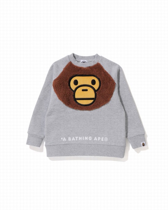 Hanorace Bape Milo Crewneck Copii Gri | KNDVWU571